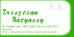 krisztian matyassy business card